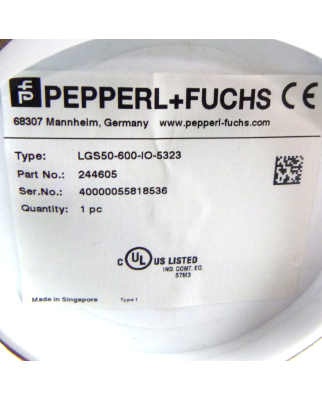 Pepperl+Fuchs Lichtgitter LGS50-600-IO-5323 OVP