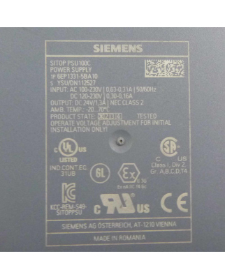 SITOP PSU100C 6EP1331-5BA10 GEB