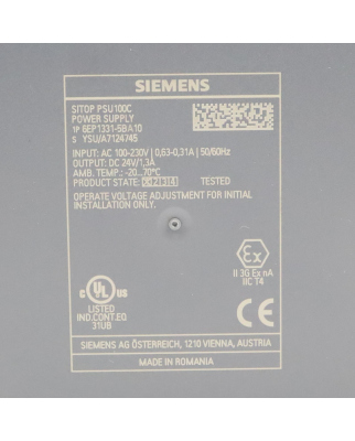 SITOP PSU100C 6EP1331-5BA10 NOV