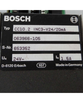 Bosch Einschubkarte CC10.2 INC3-V24/20mA 063966-105 GEB