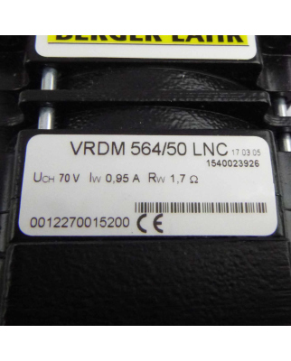 BERGER LAHR Schrittmotor VRDM 564/50 LNC 0012270015200 OVP