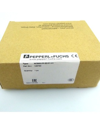 Pepperl+Fuchs Induktiver Sensor NCB50-FP-E2-P1-V1 125750 OVP