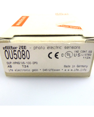 ifm Reflexionslichtschranke OU5080 OUP-HPKG/US-100-DPO OVP