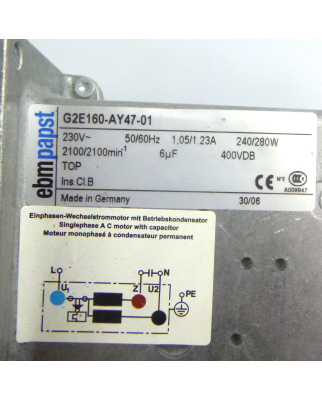 ebm-papst Radiallüfter G2E160-AY47-01 230V OVP