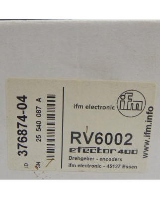 ifm electronic/Heidenhain Inkrementaler Drehgeber RV6002 RV-0060-I24/L2 376874-04 OVP
