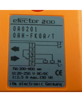 ifm efector 200 Reflexlichttaster OA0201 OAH-FKOA/T NOV