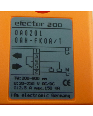 ifm efector 200 Reflexlichttaster OA0201 OAH-FKOA/T NOV