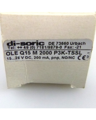 di-soric Laser-Einweglichtschranke OLE Q15 M 2000 P3K-TSSL OVP