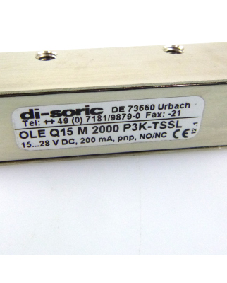 di-soric Laser-Einweglichtschranke OLE Q15 M 2000 P3K-TSSL OVP