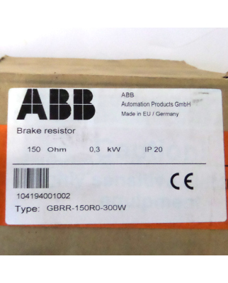 ABB Bremswiderstand GBRR-150R0-300W 300W/150Ohm OVP