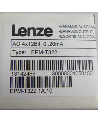 Lenze Analog/Output Modul EPM-T322 EPM-T322.1A.10...