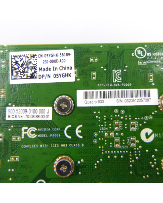 NVIDIA Grafikkarte Quadro 600 900-52009-0100-000 1GB GEB