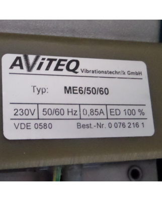 AVITEQ Kleinförderantrieb/Dosierrinne KF6-2 + ME6/50/60 4,1kg 3000/min 230V NOV