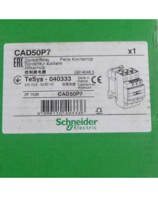 Schneider Electric Hilfsschütz CAD50P7 TeSys-040333 230VCA OVP
