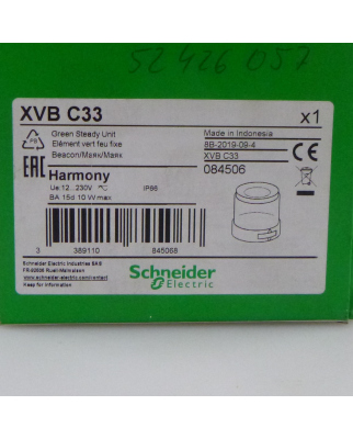 Schneider Electric Dauerlicht XVBC33 084506 grün OVP