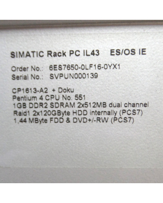 Simatic PCS7 ES/OS IE 6ES7650-0LF16-0YX1 GEB