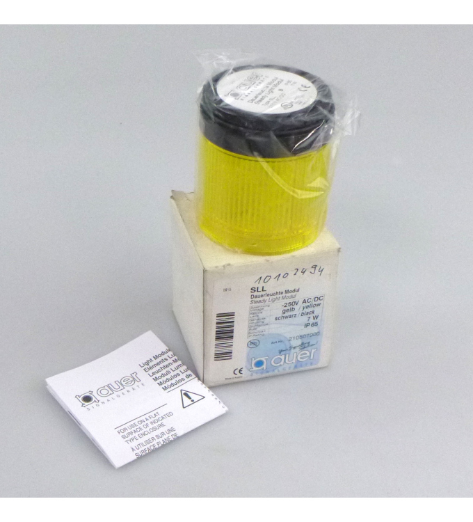 Auer Dauerleuchte SLL-250VAC/DC 210507900 gelb/schwarz OVP