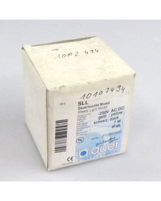 Auer Dauerleuchte SLL-250VAC/DC 210507900 gelb/schwarz OVP