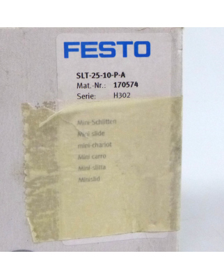 Festo Mini-Schlitten SLT-25-10-P-A 170574 OVP