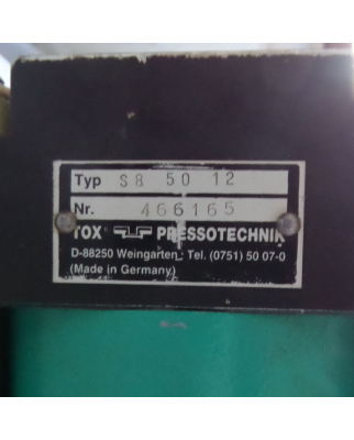 TOX Pressotechnik Kraftpaket Pneumatikzylinder S8.5012 GEB