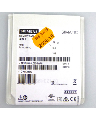 Simatic S7 Memory Card 6ES7954-8LC03-0AA0 OVP