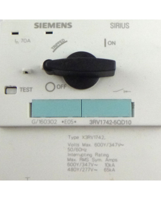 Siemens Leistungsschalter 3RV1742-5QD10 NOV