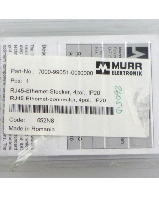 Murr elektronik Stecker 7000-99051-0000000 OVP