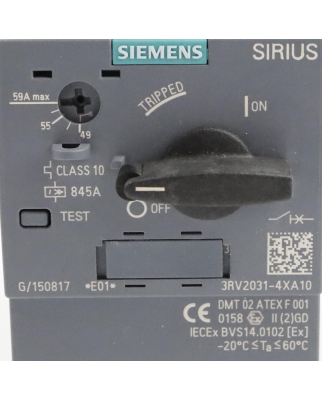Siemens Leistungsschalter 3RV2031-4XA10 NOV