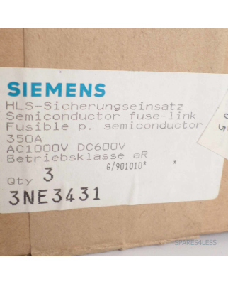 Siemens HLS-Sicherungseinsatz 3NE3431 (3Stk.) OVP