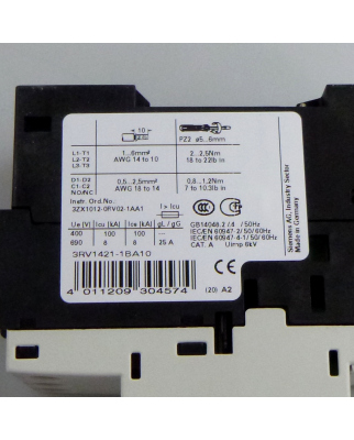 Siemens Leistungsschalter 3RV1421-1BA10 OVP