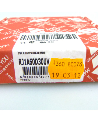 Carlo Gavazzi Halbleiterrelais RJ1A60D30UV OVP