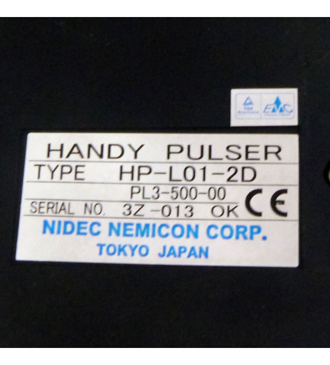 HANDY PULSER TYPE HP-L01-2D PL3-500-38 serial no. 59-010 OK nidec HANDY PULSER TYPE HP-L01-2D PL3-500-38 serial no. 59-010 OK nidec