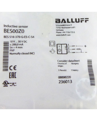 Balluff induktiver Näherungsschalter BES...