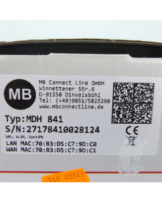 MB Connect Line Industrie Router MDH 841 OVP