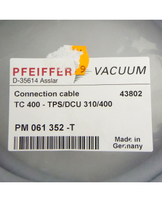 Pfeiffer Vacuum Verbindungskabel TC400 TPS/DCU 310/400 43802 OVP