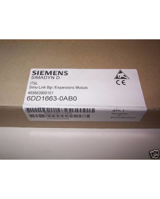 Siemens Simadyn ITSL Erweiterungsbgr. 6DD1663-0AB0 SIE