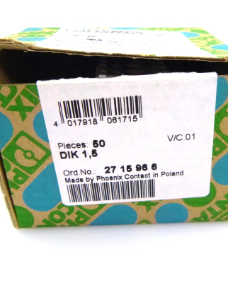 Phoenix Contact Klemmen DIK 1,5 2715966 (30 Stk.) OVP