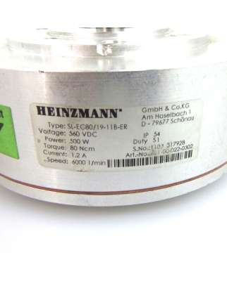 Heinzmann Motor SL-EC80/19-11B-ER 781-00-022-0302...