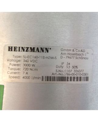 Heinzmann Scheibenläufermotor SL-EC160-11B-HZM-S...