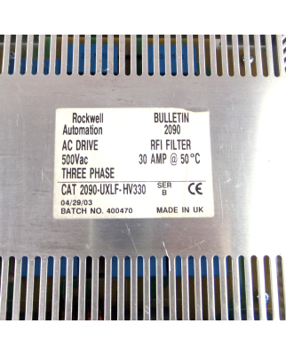 Allen Bradley Netzfilter 2090-UXLF-HV330 Ser.B 500VAC/30A GEB