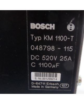 Bosch Kondensator-Modul KM 1100-T 048798-115 GEB