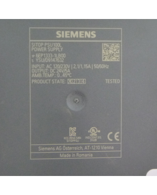 SITOP PSU100L 6EP1333-1LB00 E-Stand:01 GEB