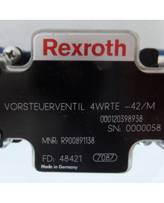 Rexroth Regel-Wegeventil 4WRTE10V1-100L-41/6EG24K31/A5M + 4WRTE-42/M + 4WRTE10.-41/A5 GEB