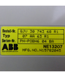 ABB Analog Output Module 07 AA 63 R1 Bestell-Nr.: GJV 30 743 68 R1 GEB