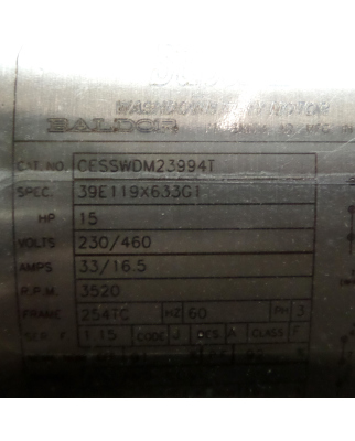 Baldor AC-Motor/Washdown Duty Motor CESSWDM23994T...