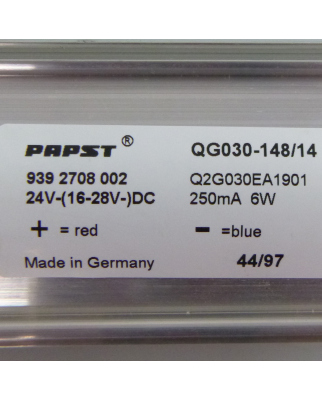 PAPST DC-Querstromventilator QG030-148/14 9392708002 24V GEB