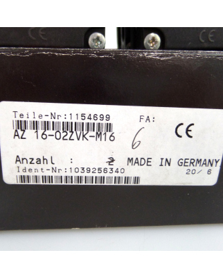 SCHMERSAL Sicherheitsschalter AZ 16-02ZVK-M16 (6Stk.) OVP