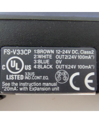 Keyence Lichtleiter Messverstärker FS-V33CP OVP