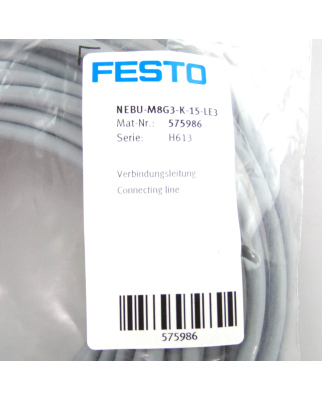 Festo Verbindungsleitung NEBU-M8G3-K-15-LE3 575986 OVP