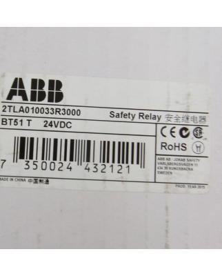 ABB Sicherheitsrelais BT51T 2TLA010033R3000 24VDC OVP
